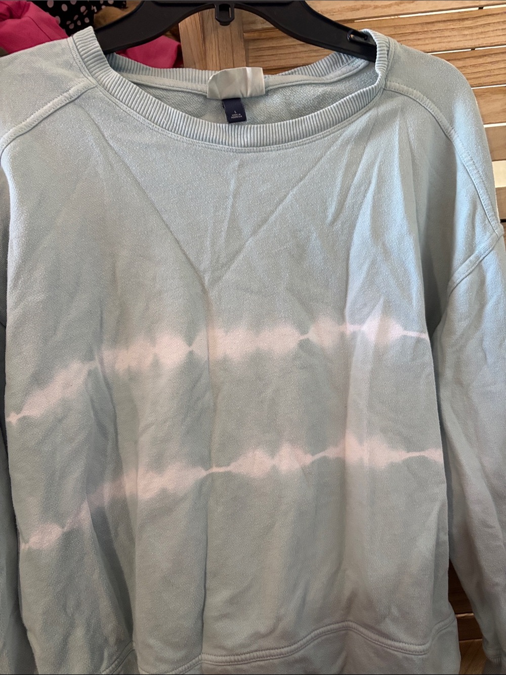 Universal Thread Tie-Dye Light Blue Crewneck Sweatshirt Large